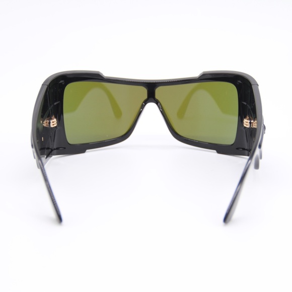 NEW VE4451 GB1/55 BLACK BLUE OVERSIZED SHIELD SUNGLASSES VERSACE MOD 4451 - Picture 8 of 11